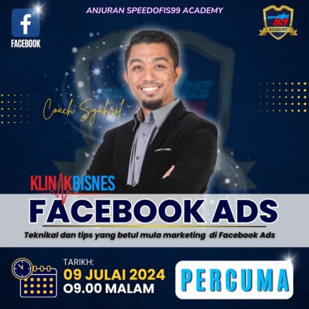 Jom sertai kelas FB Ads Coach Syahril |  PERCUMA